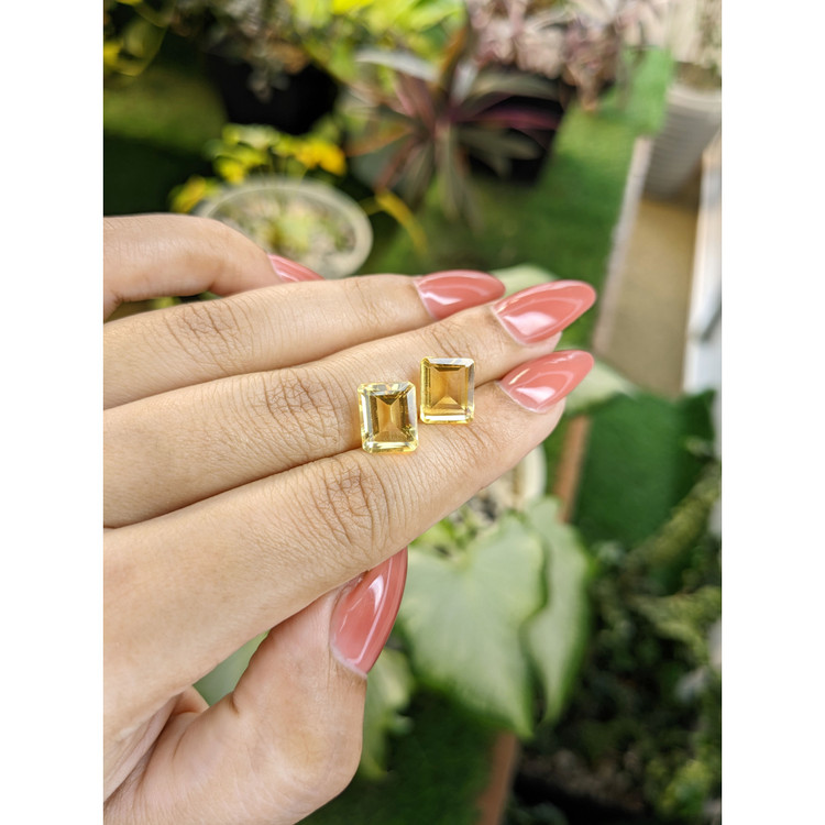 7.14 Ct.Tw. Citrine Pair from Brazil