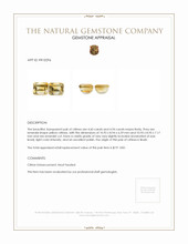 9.54 Ct.Tw.Total Carat Weight Citrine Pair from Brazil Appraisal