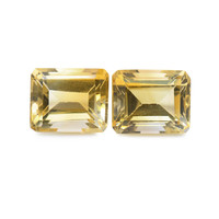 9.54 Ct.Tw. Emerald Citrine Pair