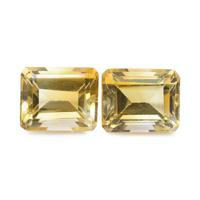9.54 Ct.Tw. Emerald Cut Citrine Pair