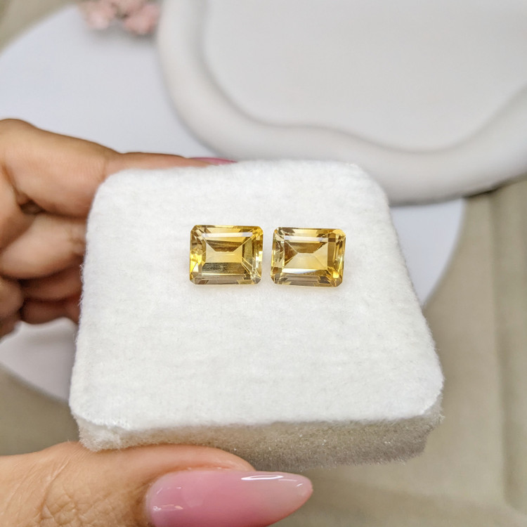 9.54 Ct.Tw. Citrine Pair from Brazil