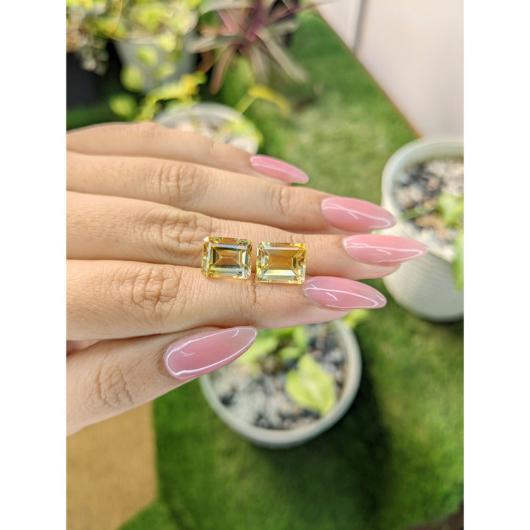 9.54 Ct.Tw. Citrine Pair from Brazil