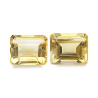 8.94 Ct.Tw. Emerald Cut Citrine Pair