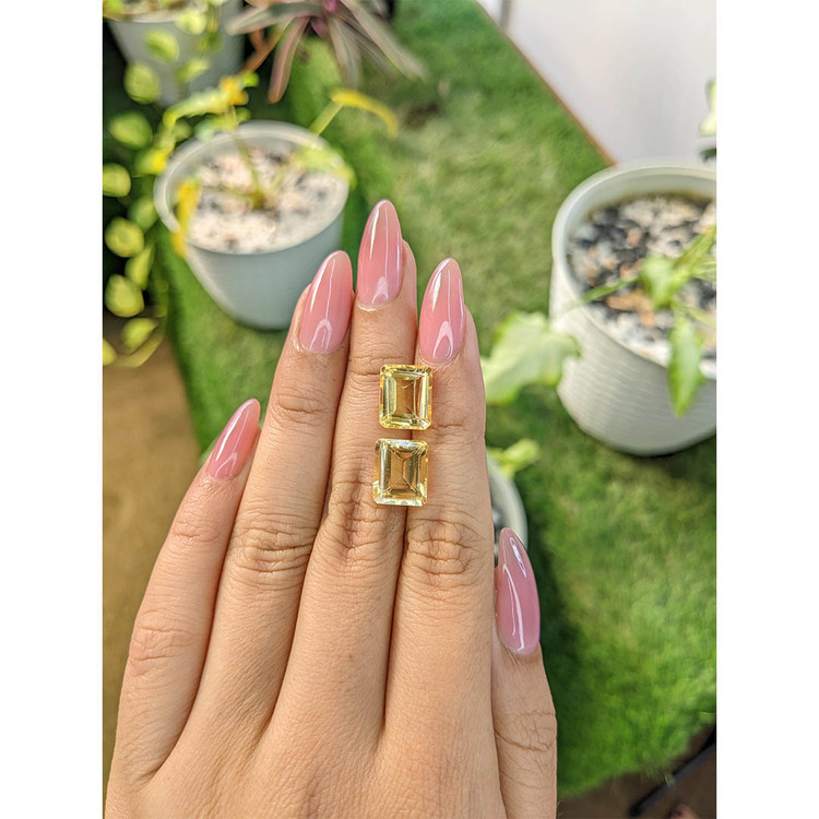 8.94 Ct.Tw. Citrine Pair from Brazil