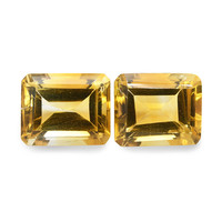 8.49 Ct.Tw. Emerald Citrine Pair