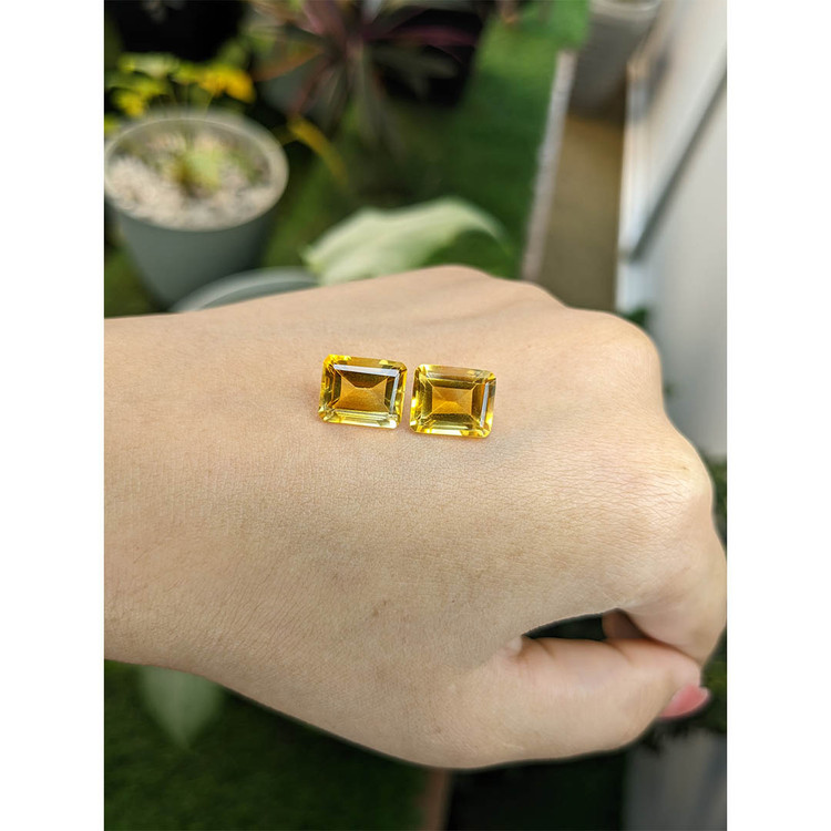 8.49 Ct.Tw. Citrine Pair from Brazil