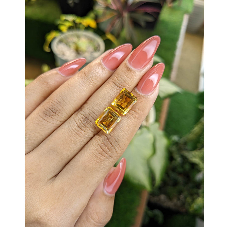 8.49 Ct.Tw. Citrine Pair from Brazil