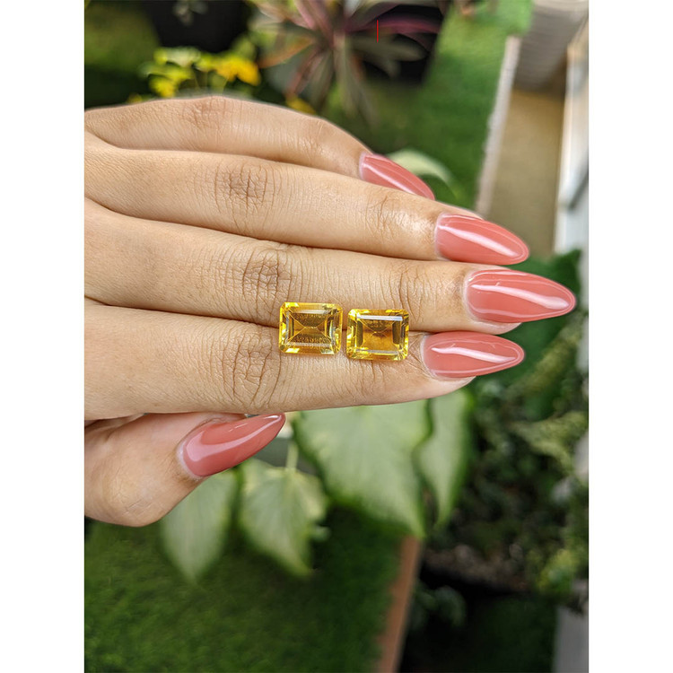 8.49 Ct.Tw. Citrine Pair from Brazil