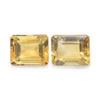 6.82 Ct.Tw. Emerald Cut Citrine Pair