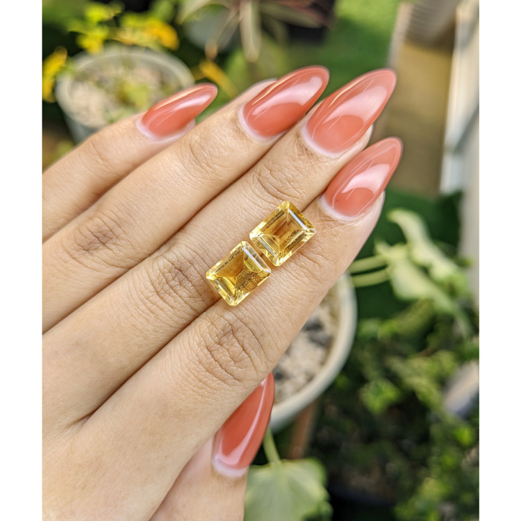 6.82 Ct.Tw. Citrine Pair from Brazil