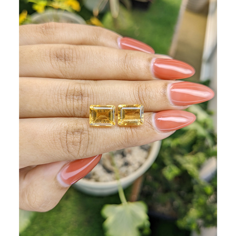 6.82 Ct.Tw. Citrine Pair from Brazil