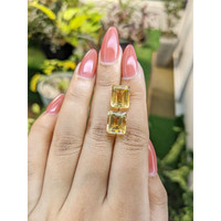 9.67&nbsp;Ct.Tw.Total Carat Weight Citrine Pair from Brazil Life Style