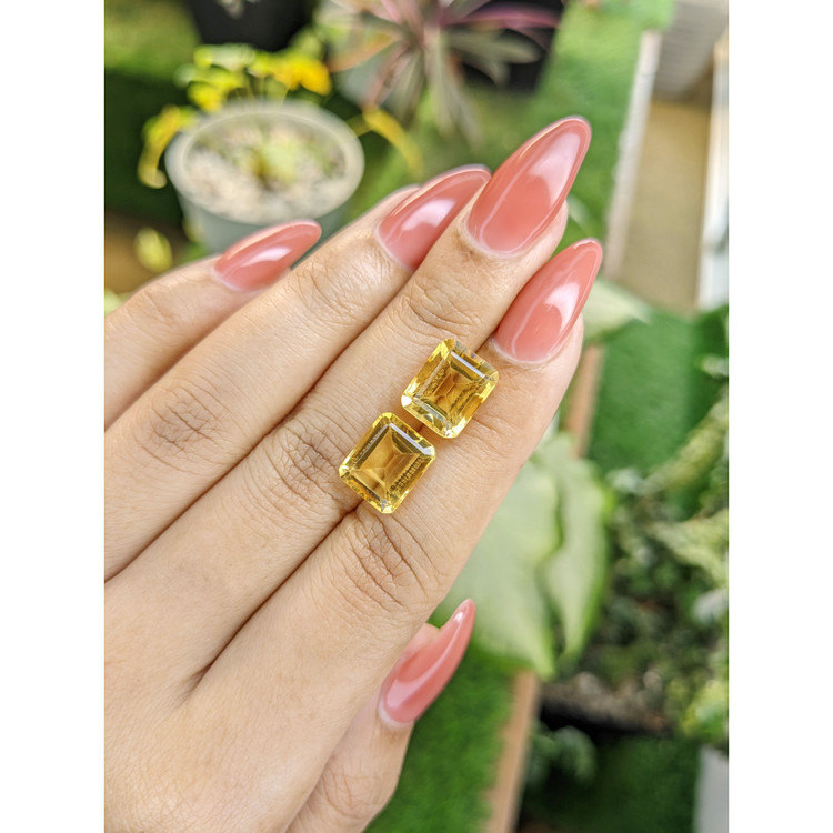 8.69 Ct.Tw. Citrine Pair from Brazil