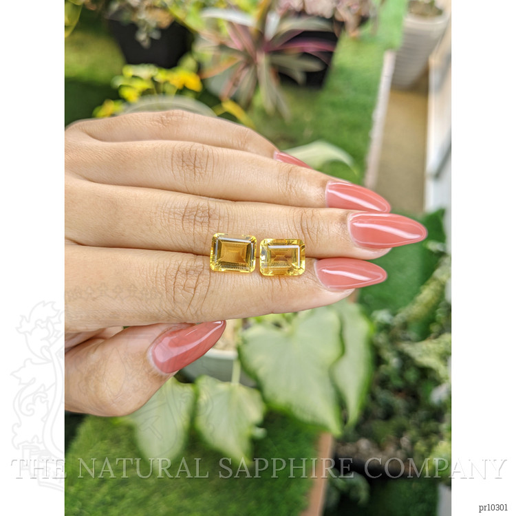 8.69 Ct.Tw. Citrine Pair from Brazil