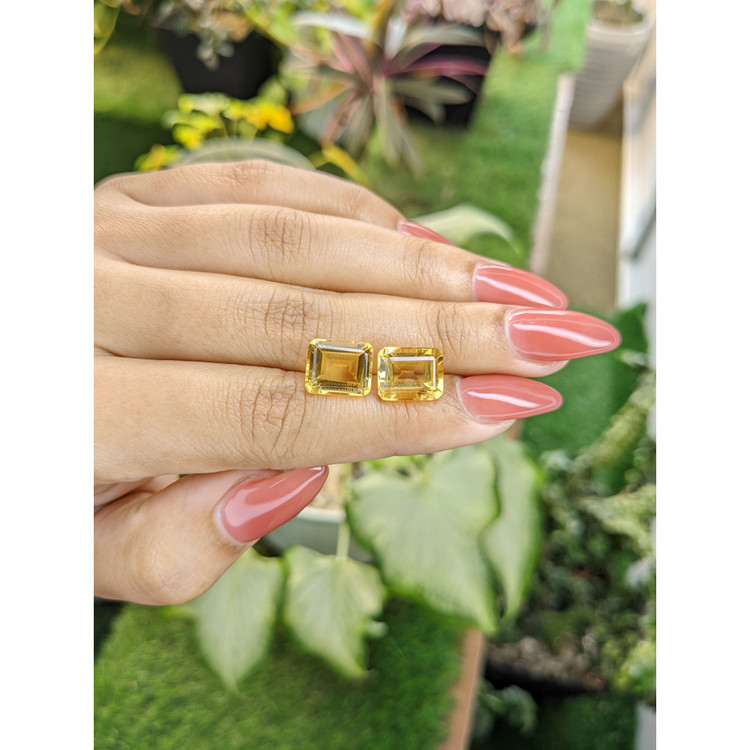 8.69 Ct.Tw. Citrine Pair from Brazil