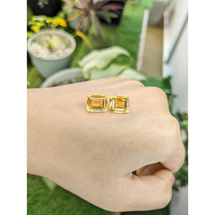 8.69 Ct.Tw. Citrine Pair from Brazil