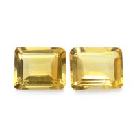 7.49 Ct.Tw. Emerald Cut Citrine Pair
