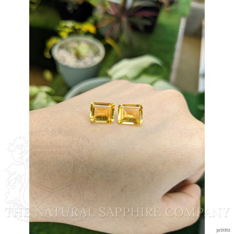 7.49 Ct.Tw. Citrine Pair from Brazil