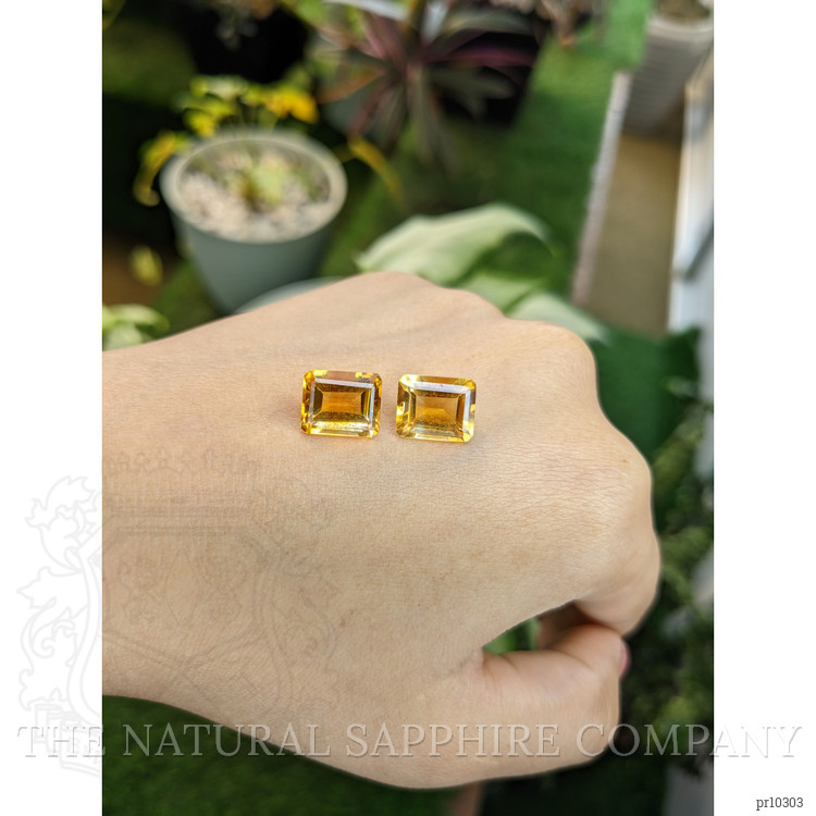 7.32 Ct.Tw. Citrine Pair from Brazil