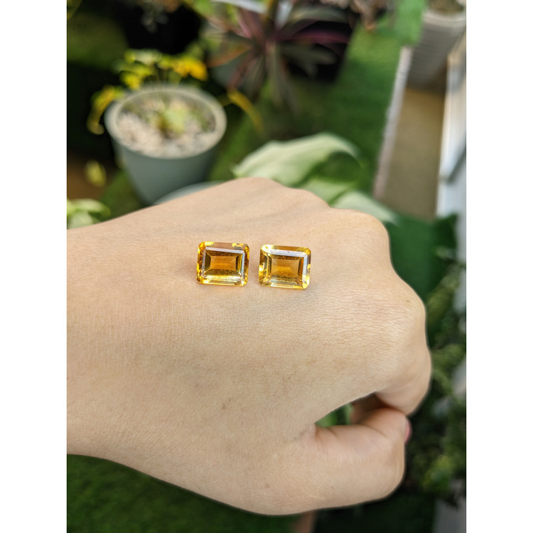 7.32 Ct.Tw. Citrine Pair from Brazil