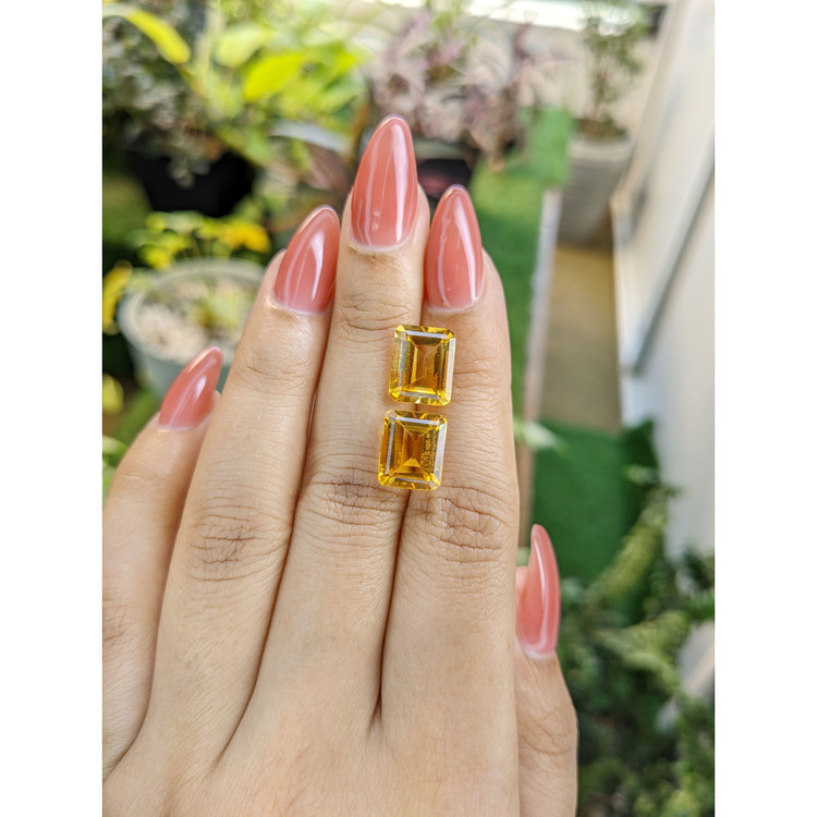 8.71 Ct.Tw. Citrine Pair from Brazil