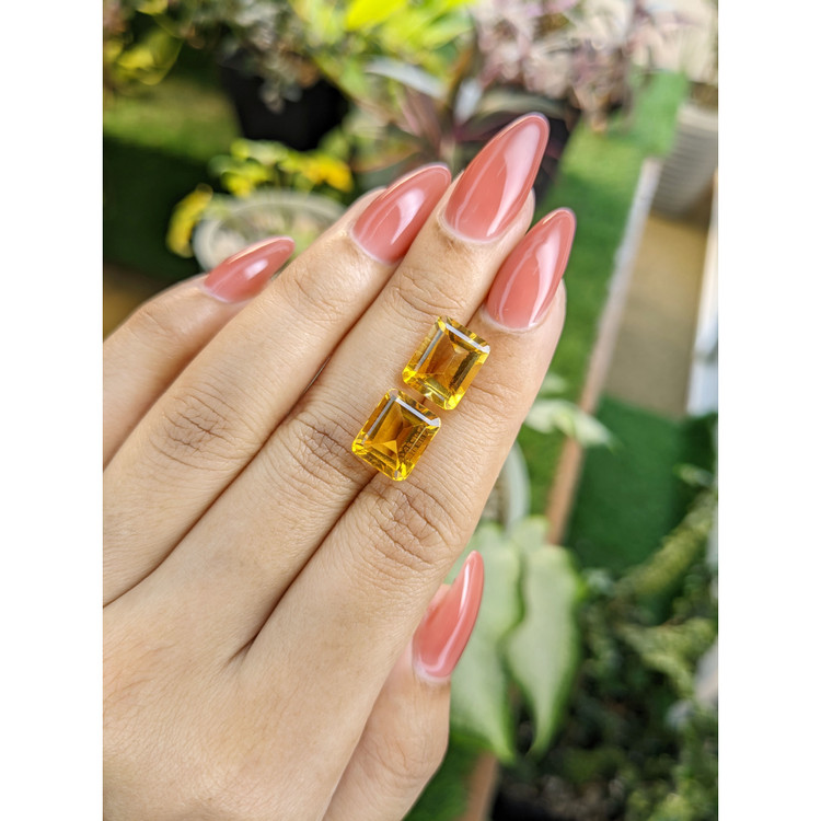 8.71 Ct.Tw. Citrine Pair from Brazil