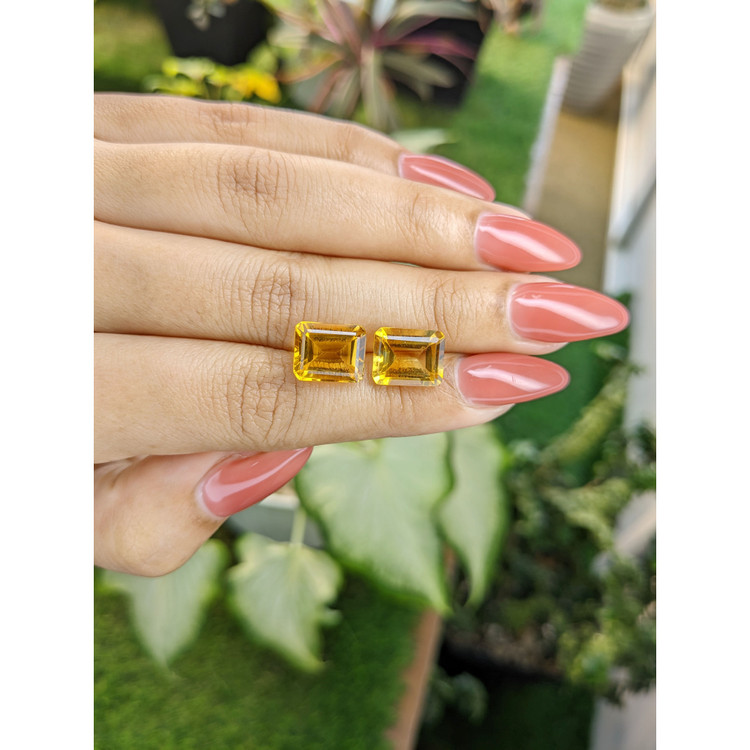 8.71 Ct.Tw. Citrine Pair from Brazil