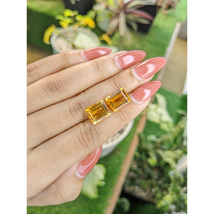 8.32 Ct.Tw. Citrine Pair from Brazil