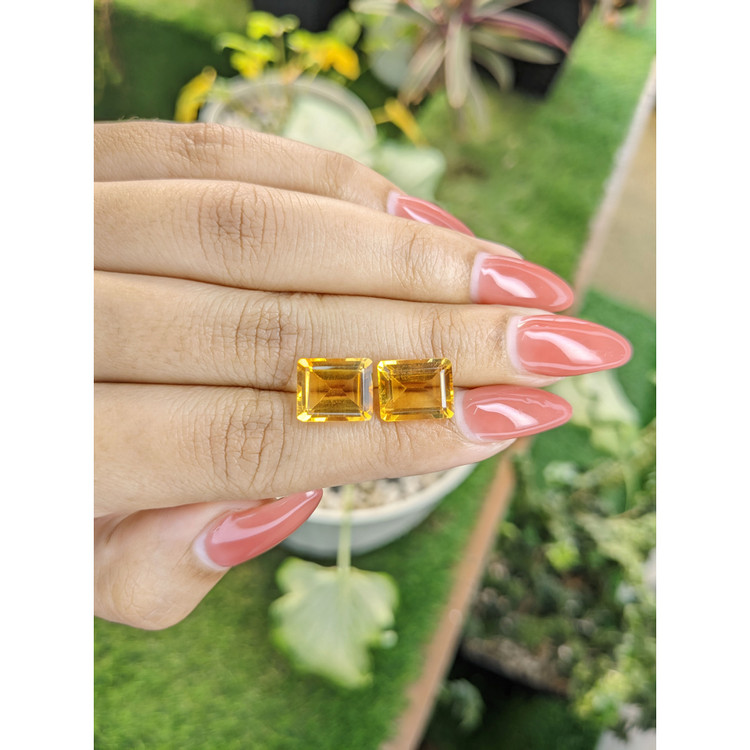 8.32 Ct.Tw. Citrine Pair from Brazil
