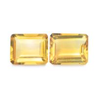 7.89 Ct.Tw. Emerald Cut Citrine Pair