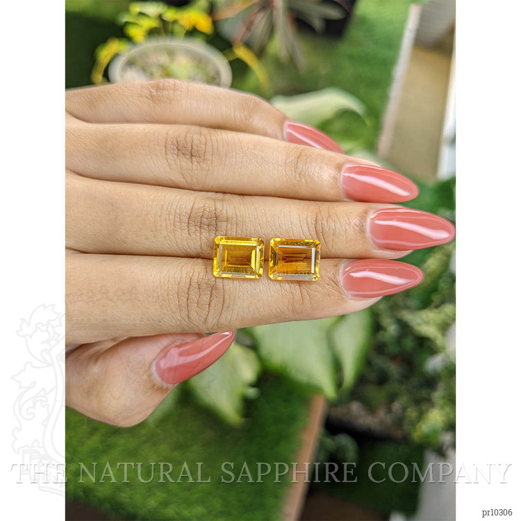 7.89 Ct.Tw. Citrine Pair from Brazil