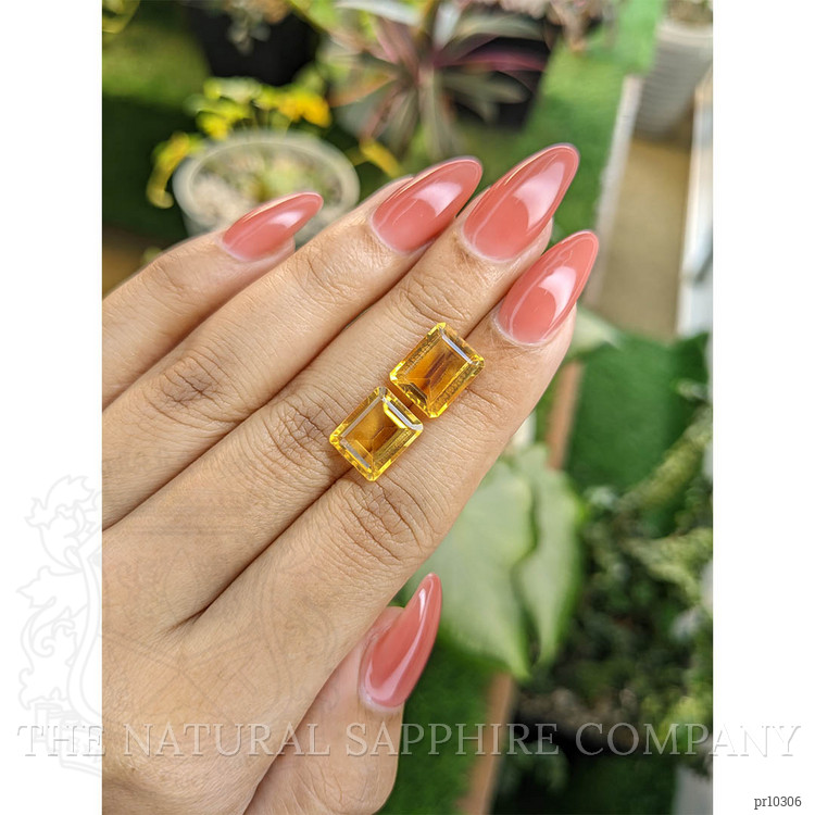 7.89 Ct.Tw. Citrine Pair from Brazil