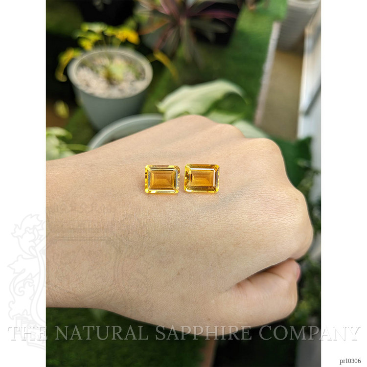 7.89 Ct.Tw. Citrine Pair from Brazil