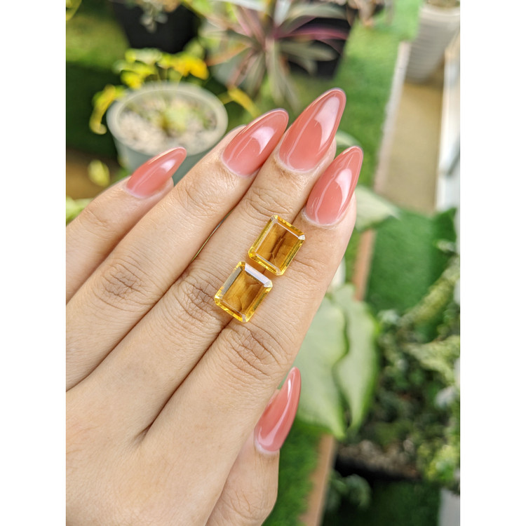 7.00 Ct.Tw. Citrine Pair from Brazil