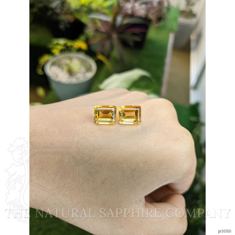 9.45 Ct.Tw. Citrine Pair from Brazil