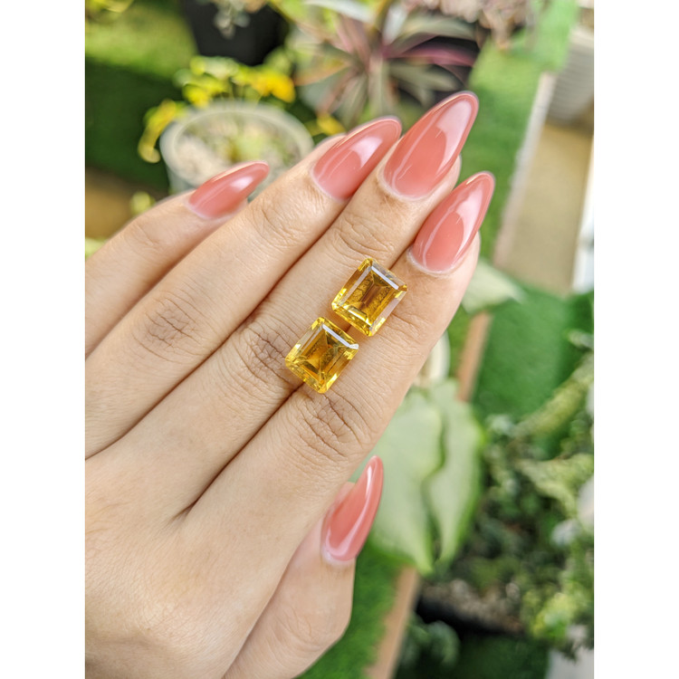 9.45 Ct.Tw. Citrine Pair from Brazil