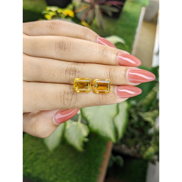 9.45 Ct.Tw. Citrine Pair from Brazil