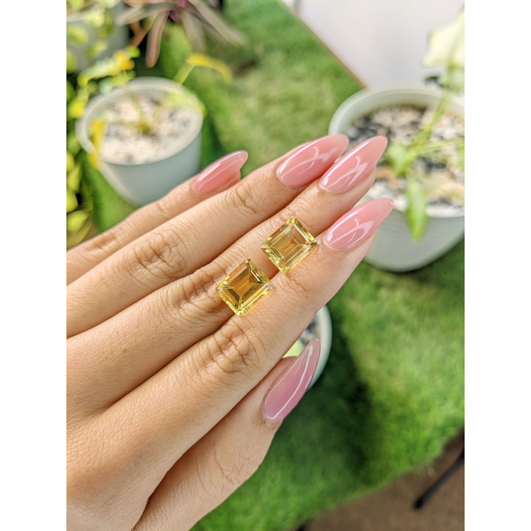 8.41 Ct.Tw. Citrine Pair from Brazil