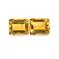 8.95 Ct.Tw. Emerald Cut Citrine Pair