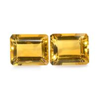 8.95 Ct.Tw. Emerald Cut Citrine Pair