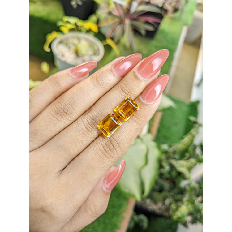 8.95 Ct.Tw. Citrine Pair from Brazil