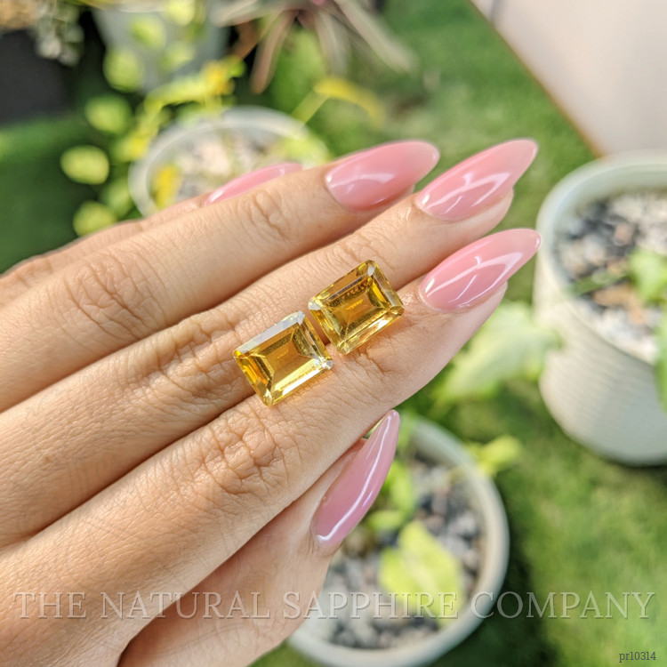 9.75 Ct.Tw. Citrine Pair from Brazil