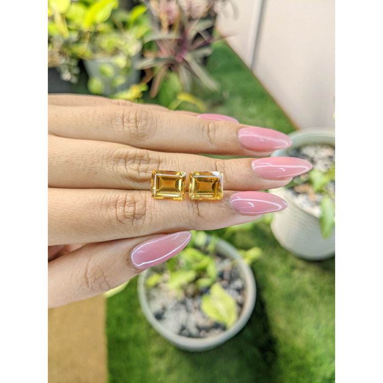 9.75 Ct.Tw. Citrine Pair from Brazil