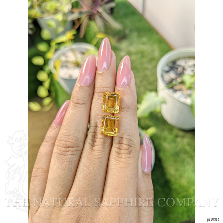 9.75 Ct.Tw. Citrine Pair from Brazil