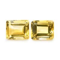8.89 Ct.Tw. Emerald Cut Citrine Pair