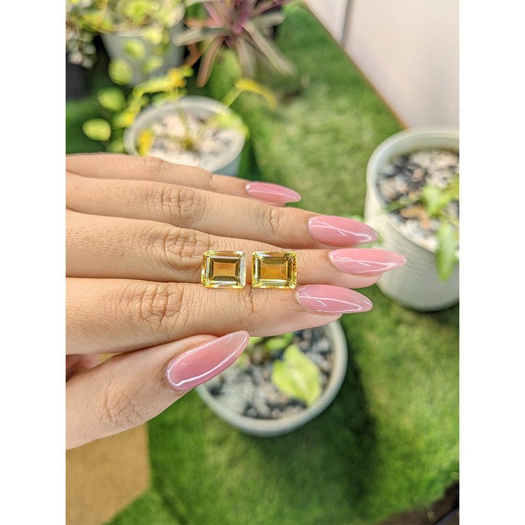 8.89 Ct.Tw. Citrine Pair from Brazil