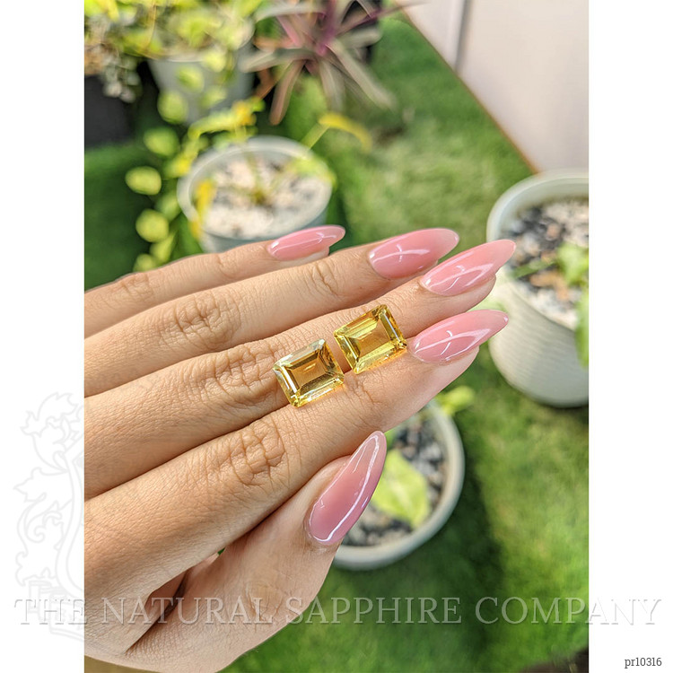 8.89 Ct.Tw. Citrine Pair from Brazil