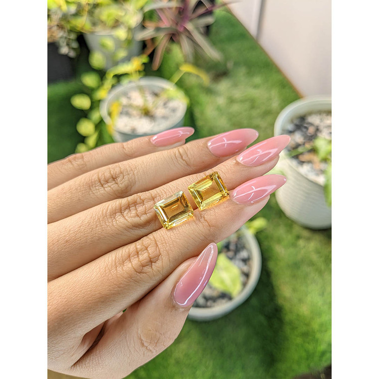 8.89 Ct.Tw. Citrine Pair from Brazil