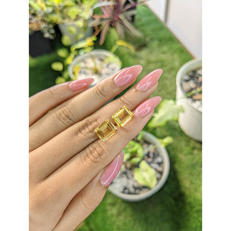 7.99 Ct.Tw. Citrine Pair from Brazil