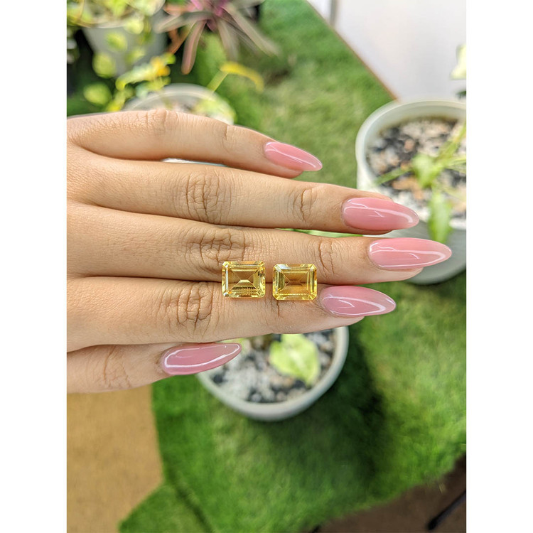 7.99 Ct.Tw. Citrine Pair from Brazil